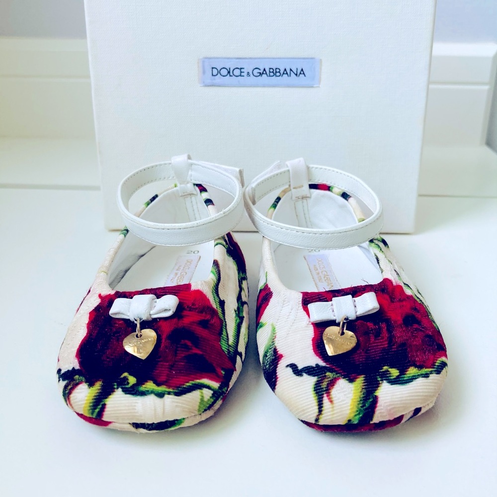 Dolce & Gabbana Rose Print Pre-Walkers